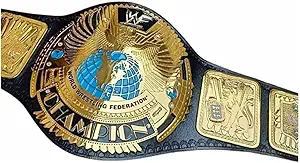 Big Eagle Championship Belt Leather Wrestling Belt, Adult Size, (2MM) Brass, Black & Gold