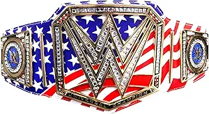 WWE United States Championship Title Belt Replica, WWE World Heavyweight Wrestling Championship Belt - Adult Size - 4mm